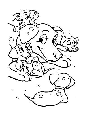 Раскраски 101 далматинец
