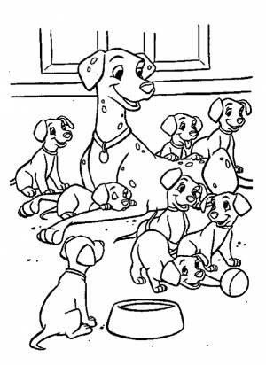 Раскраска 101 Далматинец