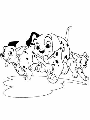 Раскраски 101 Далматинец   в формате