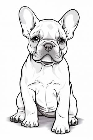 Французский бульдог как раскраска Антистрессовые раскраски и шаблоны для детей  !
