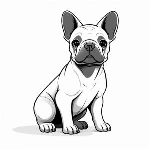 Французский бульдог смесь милая иллюстрация очарование плоская раскраска книга каваи линия искусства
