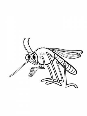 Раскраска Комар  онлайн