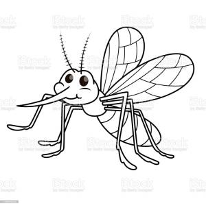 Комар рисунок детский