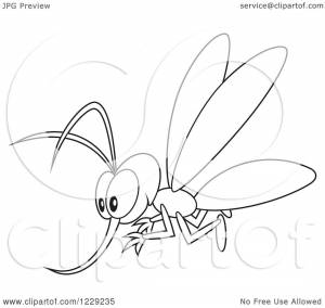 Комар рисунок для детей карандашом