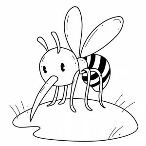 Животные, раскраски книги алфавит, изолированные на белом фоне векторный мультфильм комаров