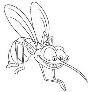 Картинка раскраска комар