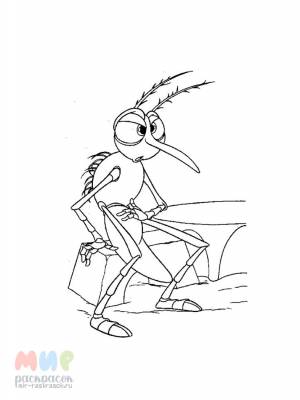 Раскраска Комар ночной кошмар