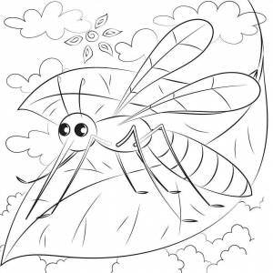 Раскраски Комарик