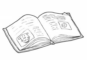 Раскраска Раскрытая Книга