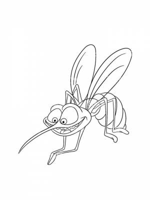 Картинка Комар раскраска в формате  для девочек