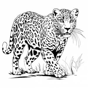 Зоопарк африканская фауна пума леопард дикая кошка когуар горный лев ручной рисунок иллюстрации