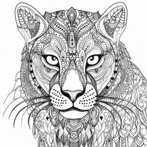 Рисунок морды пумы