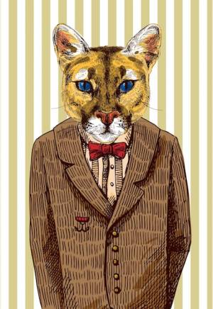 Пума в куртке