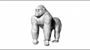 mountain gorilla 3d print 3D Принт Модель in Скульптуры 3DExport