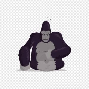 Thumb Gorilla Movinhand, отпечаток руки, фиолетовый, млекопитающее png