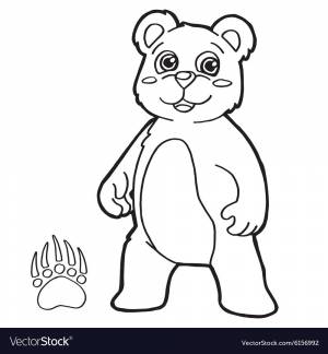 Мишка косолапый раскраска