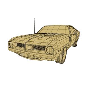 Плимут Барракуда 1972 3D Модель $99