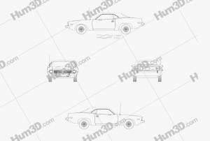 Plymouth Barracuda hardtop 1974 Чертеж
