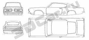 Чертеж Plymouth Barracuda Fastback