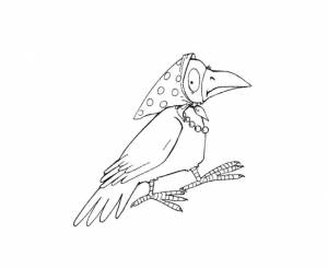 Раскраска Ворона