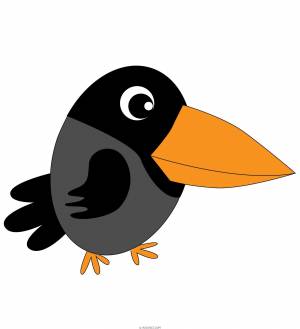 Рисунок ворона детский