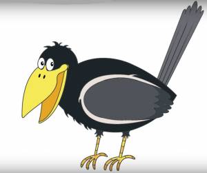 Рисунок ворона детский