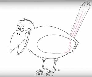 Как нарисовать ворону пошагово