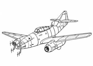 Раскраска Мессершмитт Me
