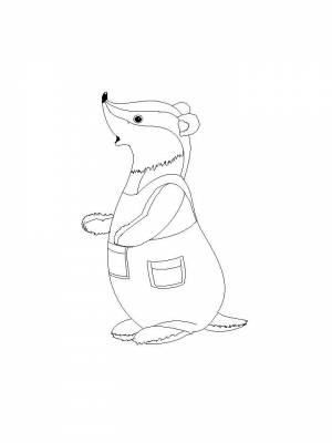 Раскраски Барсук   в формате