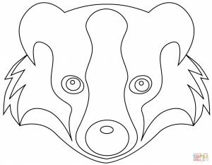 Раскраска барсук