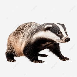 барсук на белом фоне PNG , барсук, животное, мультфильм PNG картинки и пнг PSD рисунок для й загрузки