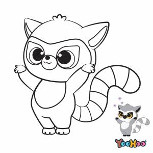 Лемур раскраска для детей