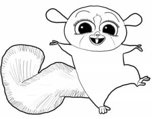 Лемур раскраска для детей