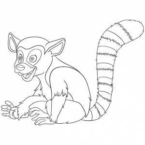 Милый счастливый лемур