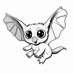 Летающий лемур каваи милый милый милый книжка для раскраски каваи линия искусства