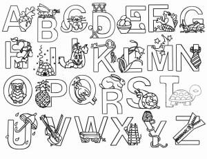 Раскраски Англ алфавит для детей