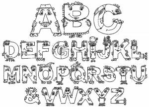 Раскраски Английский алфавит лора