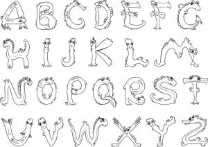 Раскраски Английский алфавит картинки для всех возростов