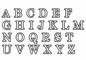 Раскраски Буквы, Раскраска Буквы английского алфавита Английский алфавит