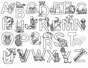 Раскраски Буквы английского алфавита