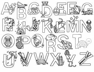 Английский алфавит для детей раскраска