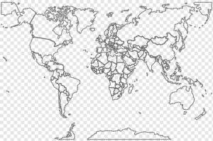 Книжка-раскраска Карта мира Пустая карта, карта мира, разное, ребенок, монохромный png