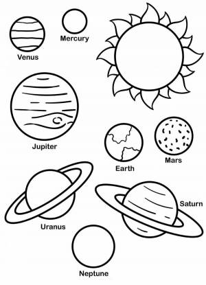 Раскраски Солнечная система для детей