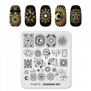 KADS Fashion 087 Nail Art Тиснение Шаблоны Для ногтей Печать трафаретов Инструмент для маникюра для ногтевого салона