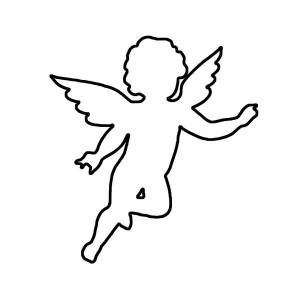 Раскраски Ангел маленький ангел контур, контур ангела для вырезания из бумаги