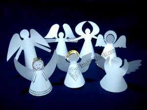 Шаблоны ангелов из бумаги для вырезания