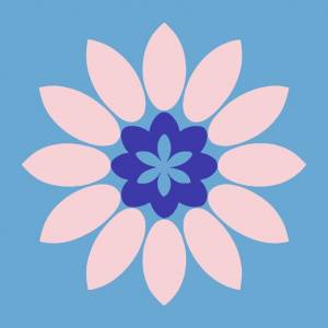 Цветочный логотип вектор простой абстрактный плоский мандала татуировка цвет растений цветок цветочек цветение трафарет
