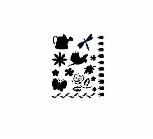 Трафарет плаcтиковый ЗХК 28*21 см цветы,бабочка,птичка ЗХК-Н102103-2035э
