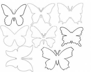 Шаблоны и трафарет бабочки для вырезания из бумаги