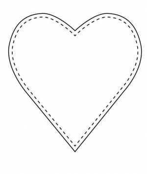 Раскраска Трафарет сердца для вырезания